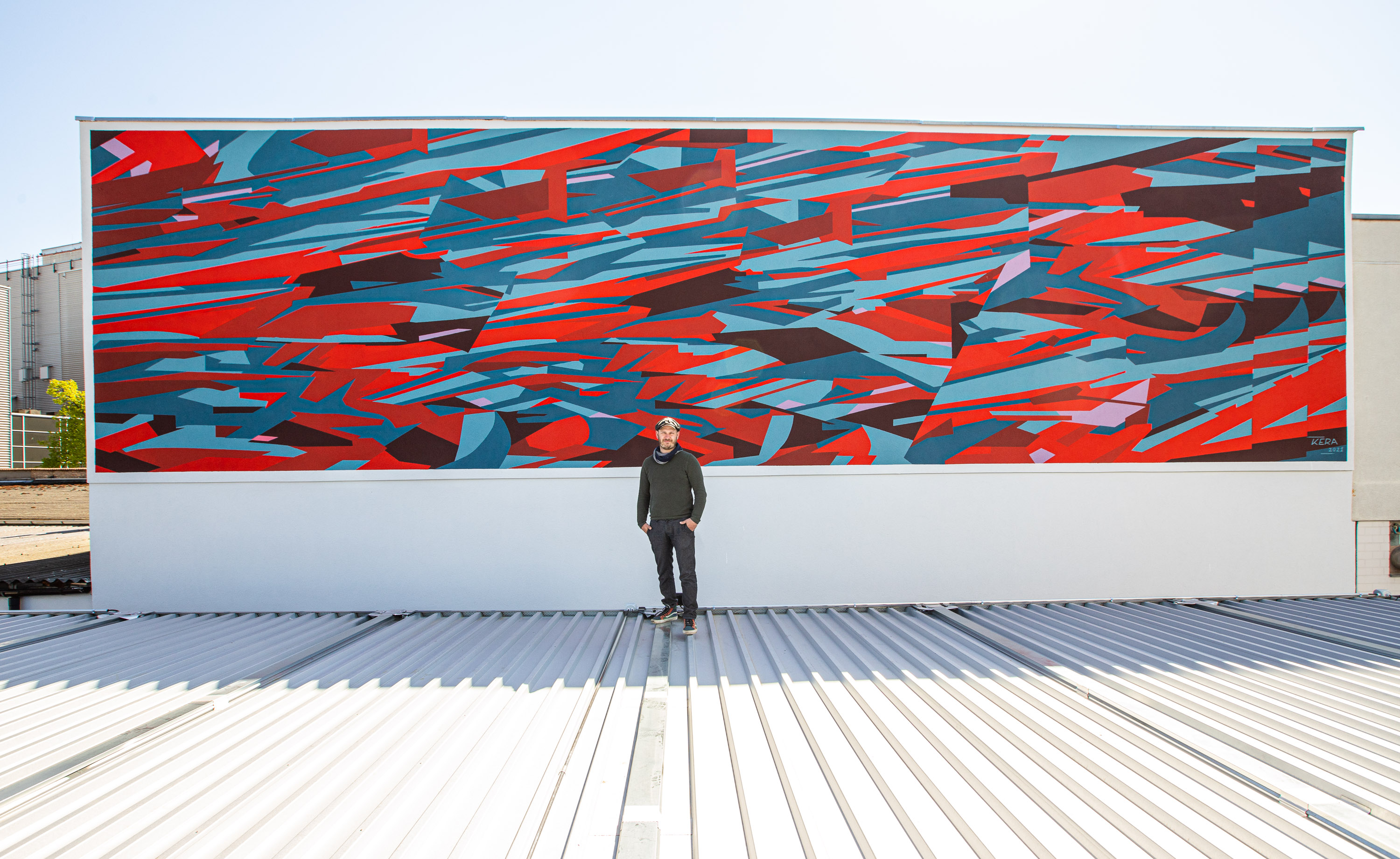 Das fertige Kera Mural für Stadt.Wand.Kunst 2021