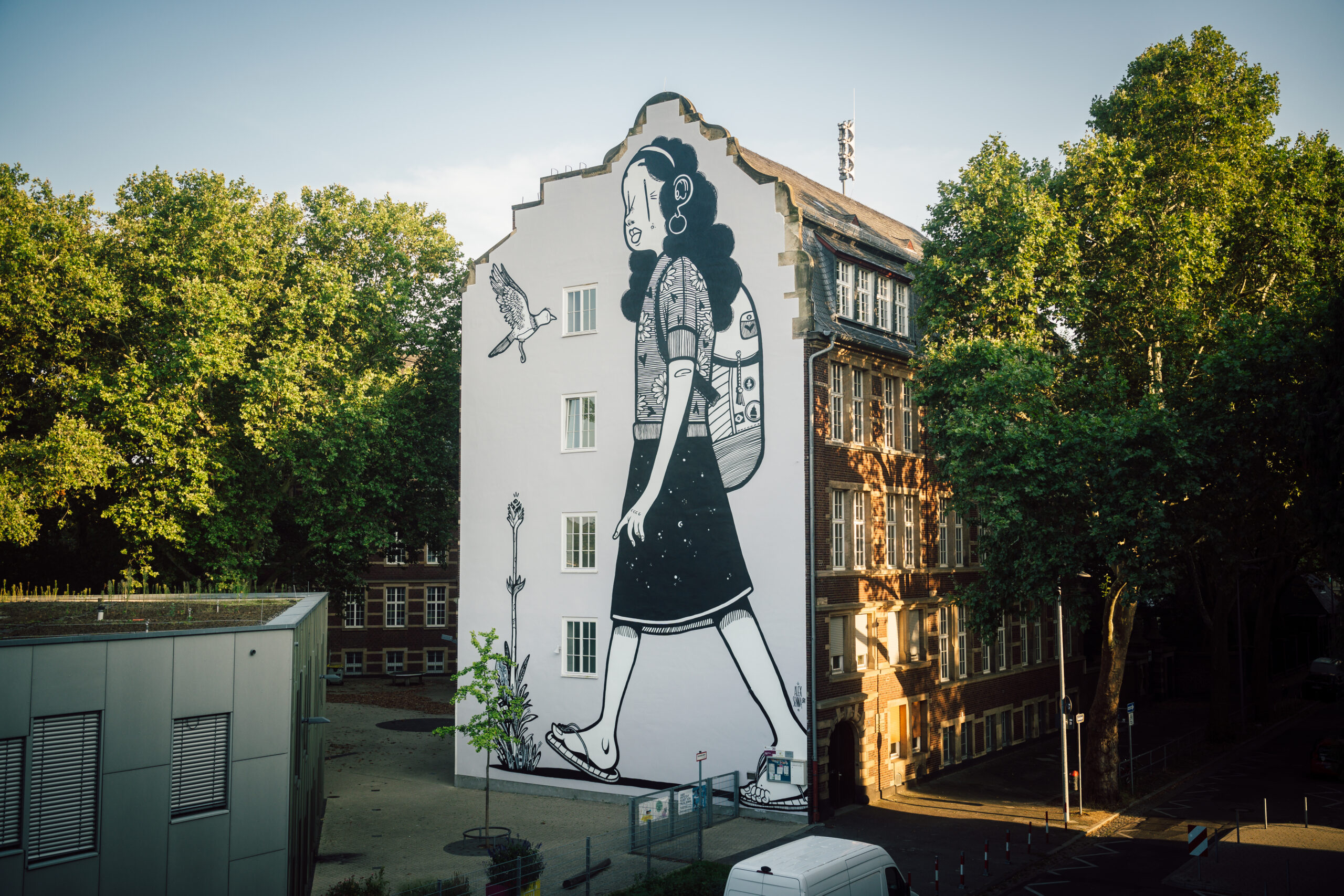 Das fertige Mural von ALEX SENNA für STADT.WAND.KUNST