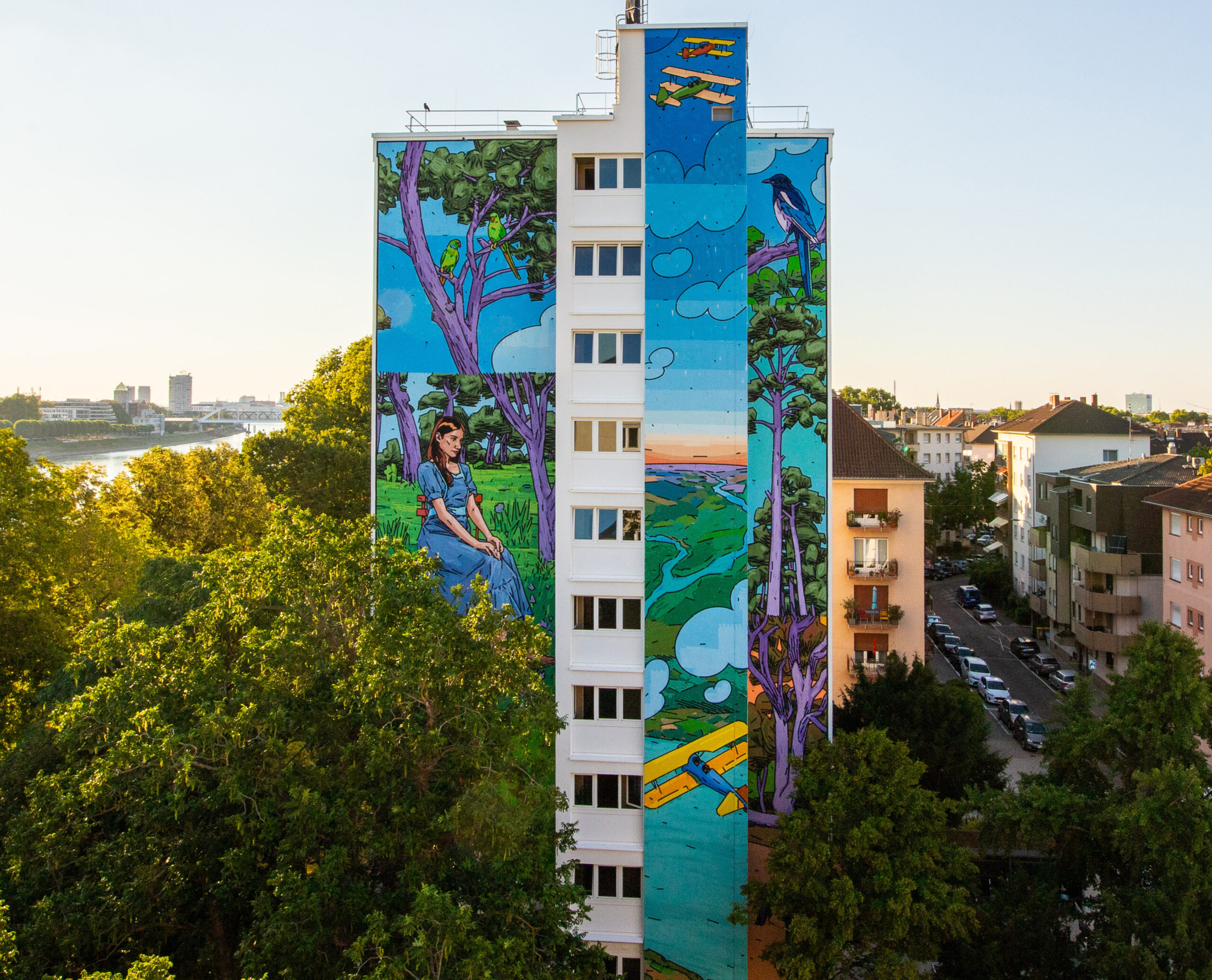 Das fertige Mural von TAXIS für STADT.WAND.KUNST
